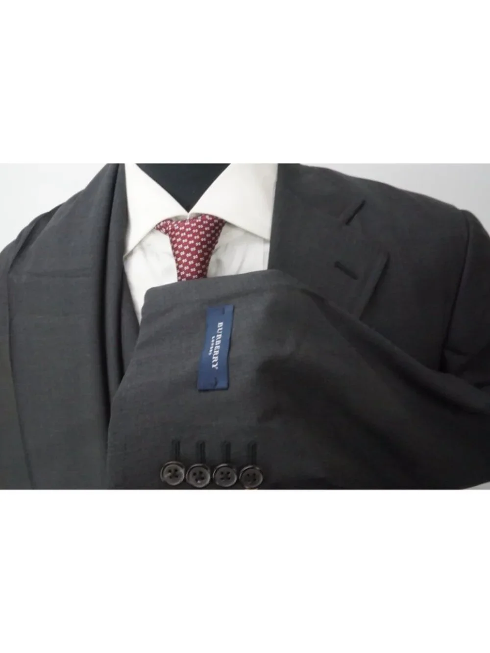 Burberry London Gray S140s Wool Blend 2 Pc Suit Jacket Pants Sz 38R BRAND NEW